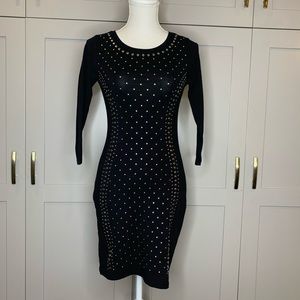 Unbranded Stretch Black Embellished Dress